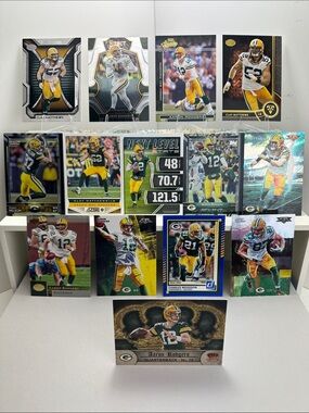 Aaron Rodgers Packers w/ Clay Matthews/Jordy Nelson/Charles Woodson lot of 14